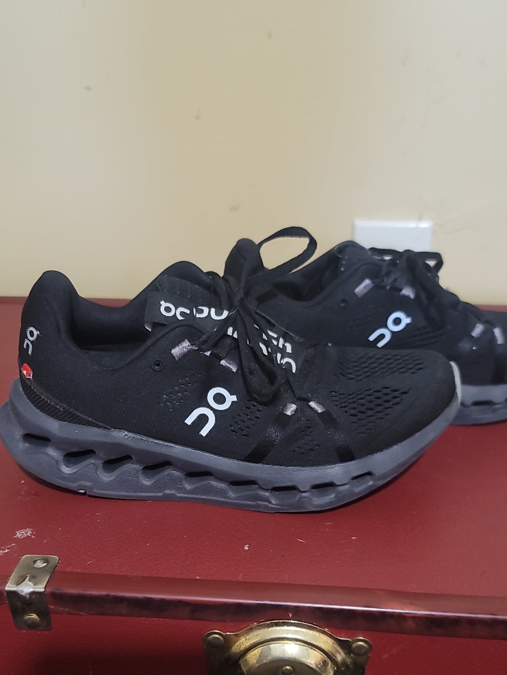 On Running Black and Gray Athletic Sneakers